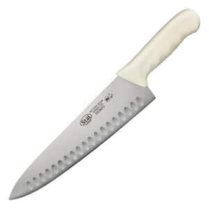 10 in. Steel Full Tang Chef's Knives with White Handle
