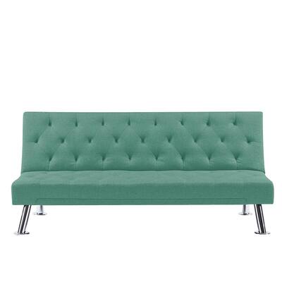 31.5 in. W Green Upholstered Folding Sleeper Sofa for Living Room