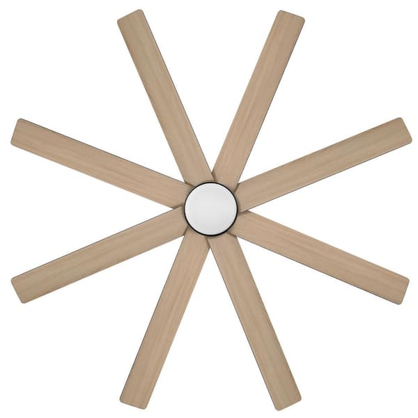 Parkman 62 in. Indoor/Covered Outdoor Matte Black White Color Changing LED Ceiling Fan with Remote Control Included