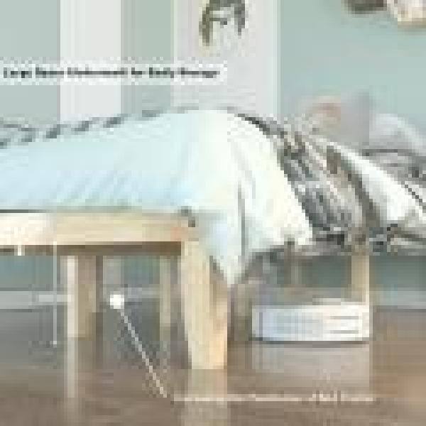 Natural Finish Full Size Wooden Bed Frame with Slats