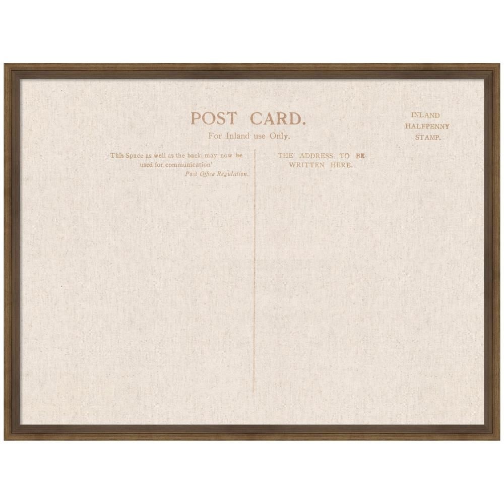 Lucie 25 in. x 19 in. Bronze Wood Framed Vintage Postcard Linen Fabric Memo Board price history on PriceWatchPro