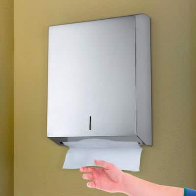 Stainless Steel Brushed C-Fold/Multi-Fold Paper Towel Dispenser