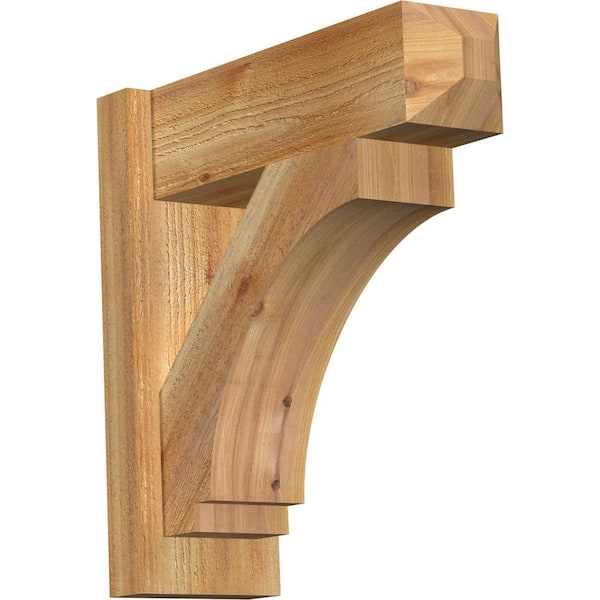 Ekena Millwork 6 in. x 18 in. x 18 in. Western Red Cedar Imperial Craftsman Rough Sawn Outlooker