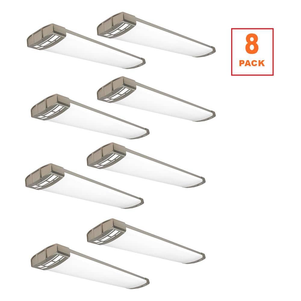 Commercial Electric 8-Pack 4 ft. Brushed Nickel Mission End Caps