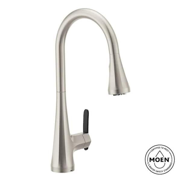 Sinema Single Handle Pull-Down Sprayer Kitchen Faucet with Optional 3- in -1 Water Filtration in Spot Resist Stainless
