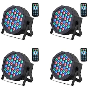 36LED RGB Stage Light PAR Light 7-Mode DMX Beam Disco Light Indoor (4-Pack)