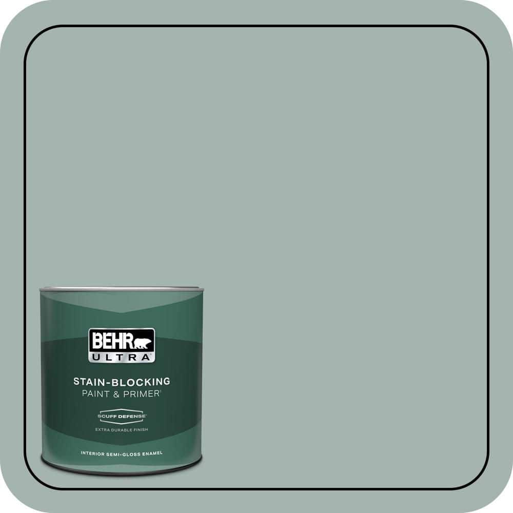 1 qt. #PPU12-09 Frozen Pond Extra Durable Semi-Gloss Enamel Interior Paint & Primer price history on PriceWatchPro