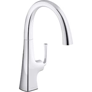 Graze Single Handle Bar Faucet with Swing Spout in Polished Chrome