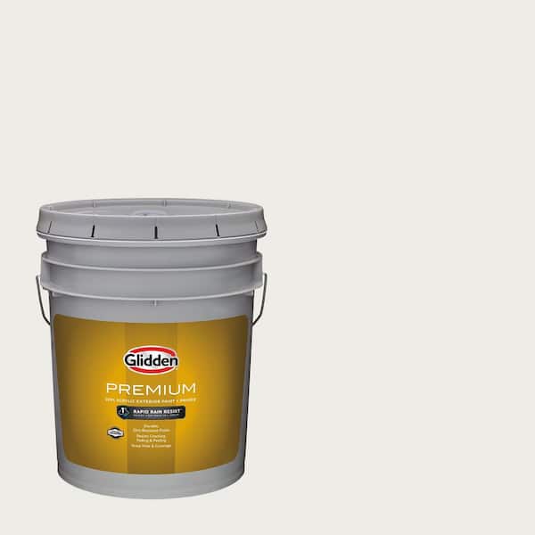 Glidden Premium 5 gal. PPG1025-1 Commercial White Flat Exterior