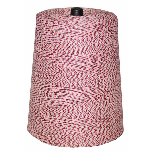 T.W. Evans Cordage 4-Ply 9600 ft. 2 lb. Twine Cone in Variegated Red and  White 07-041 - The Home Depot