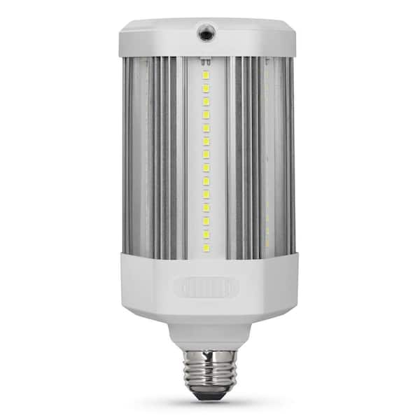 300W Equivalent Corn Cob E26/E39 Motion & Dusk To Dawn High Lumen HID Utility LED Light Bulb Daylight 5000K (1-Pack)