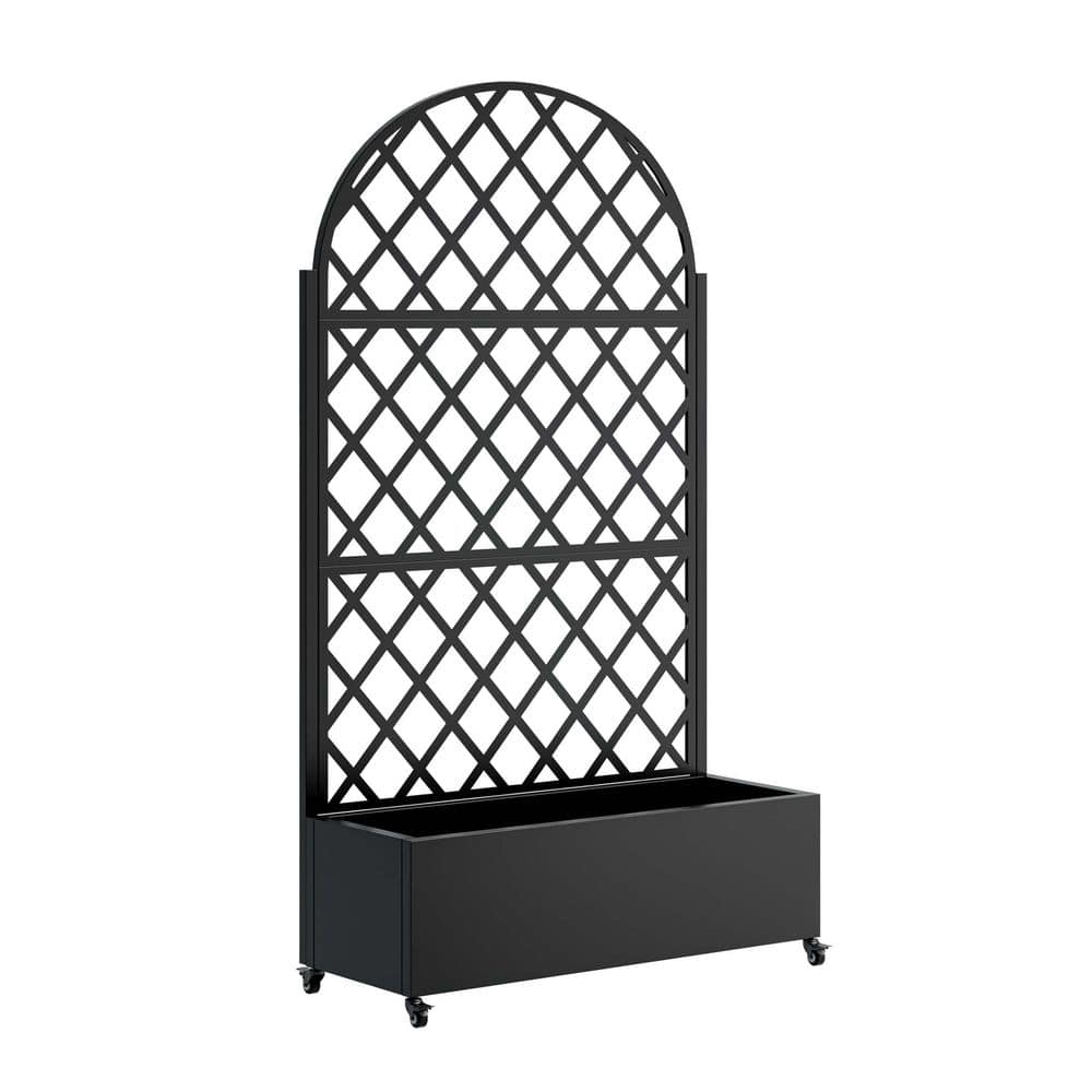 Black Metal Trellis Raised Garden Bed for Climbing Plants, Vegetables (35.43 in. L x 15.74 in. W x 73.21 in. H) price history on PriceWatchPro