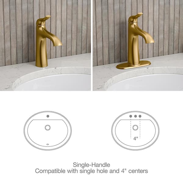KOHLER Easmor Single-Handle Single Hole Bathroom Faucet in Vibrant 