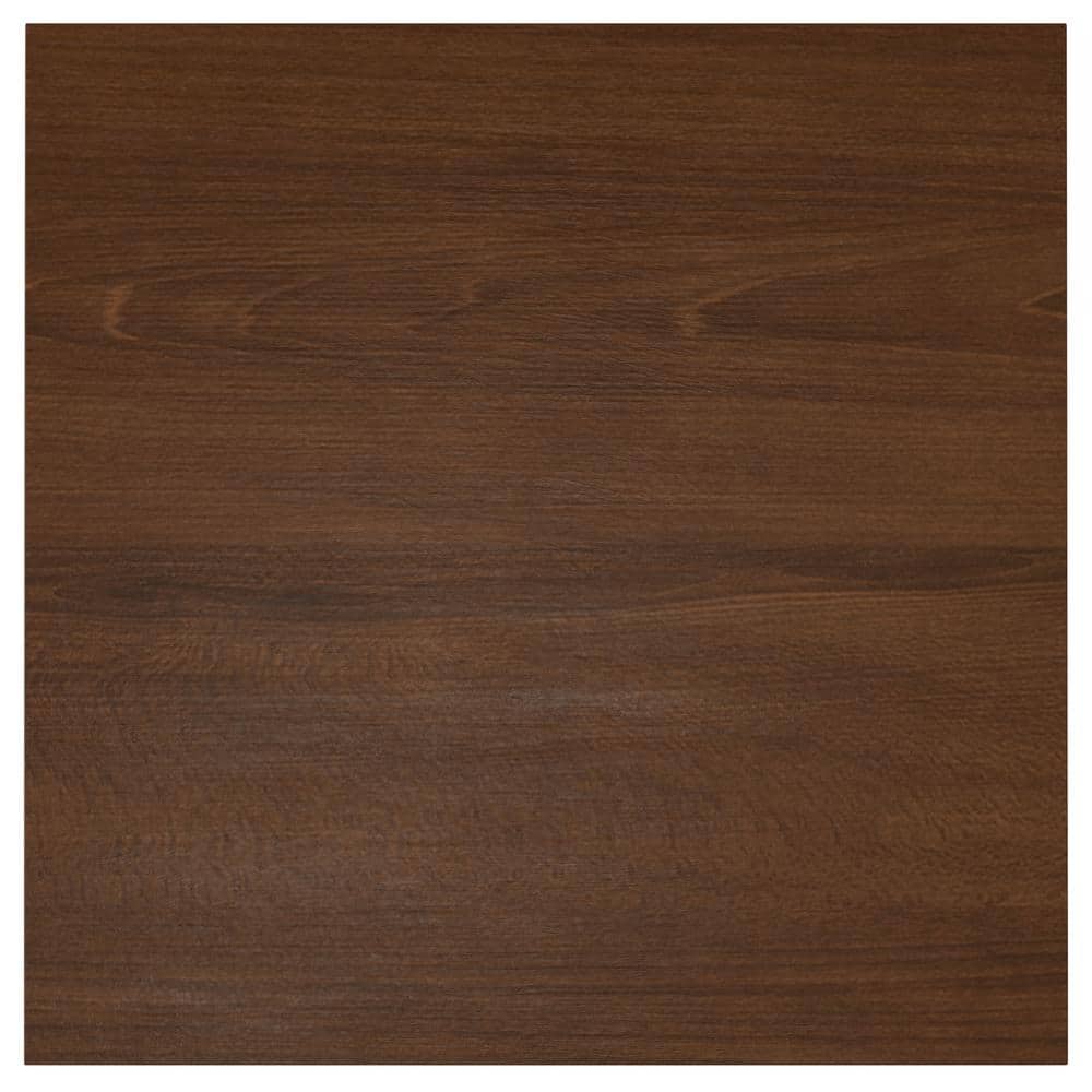 Hunter Walnut Veneer Industrial End Table with Metal Hairpin Legs
