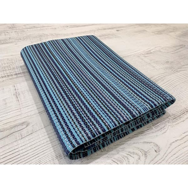  Tayse Ostro Blue Water Resistant & Fade Resistant Outdoor Rug -  Indoor Outdoor Rugs for Patios, Deck, Porch, Entryway - Outside Area Rug -  Modern, Floral, OAS1506, 5'3''x7'3'' : Patio, Lawn
