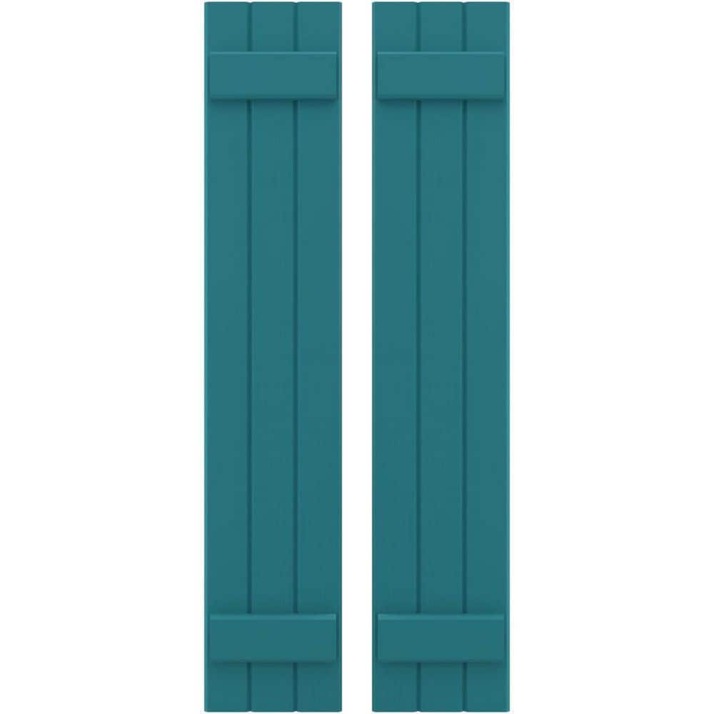 10-1/2-in W x 63-in H Americraft 3 Board Exterior Real Wood Joined Board and Batten Shutters Antigua price history on PriceWatchPro