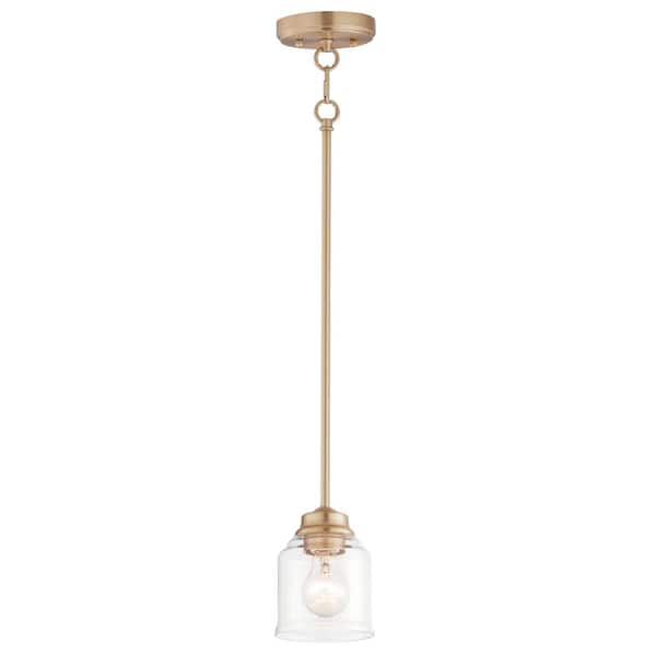 Maxim Lighting Acadia 1-Light Satin Brass Pendant Light