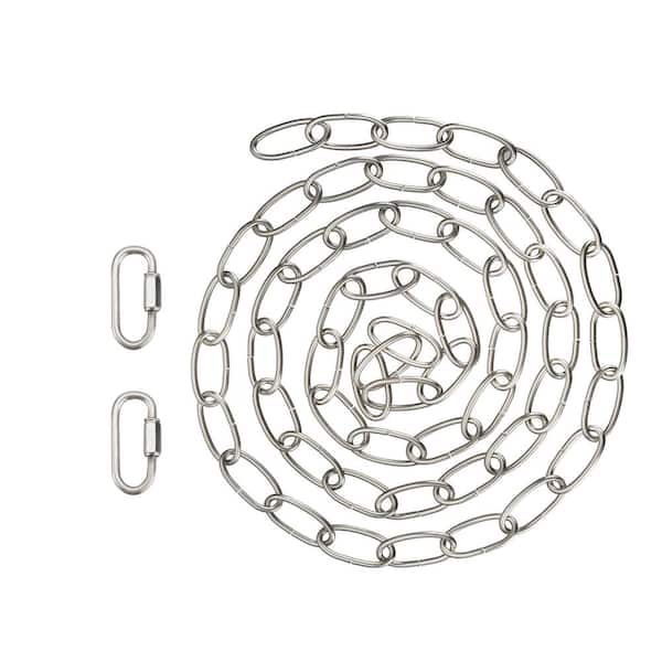 Unbranded Steel 6 ft. Chain & Quick Link Connector/Hanging Max.40 lbs.-Lighting Fixture/Swag Light/Plant,BN Finish,11G