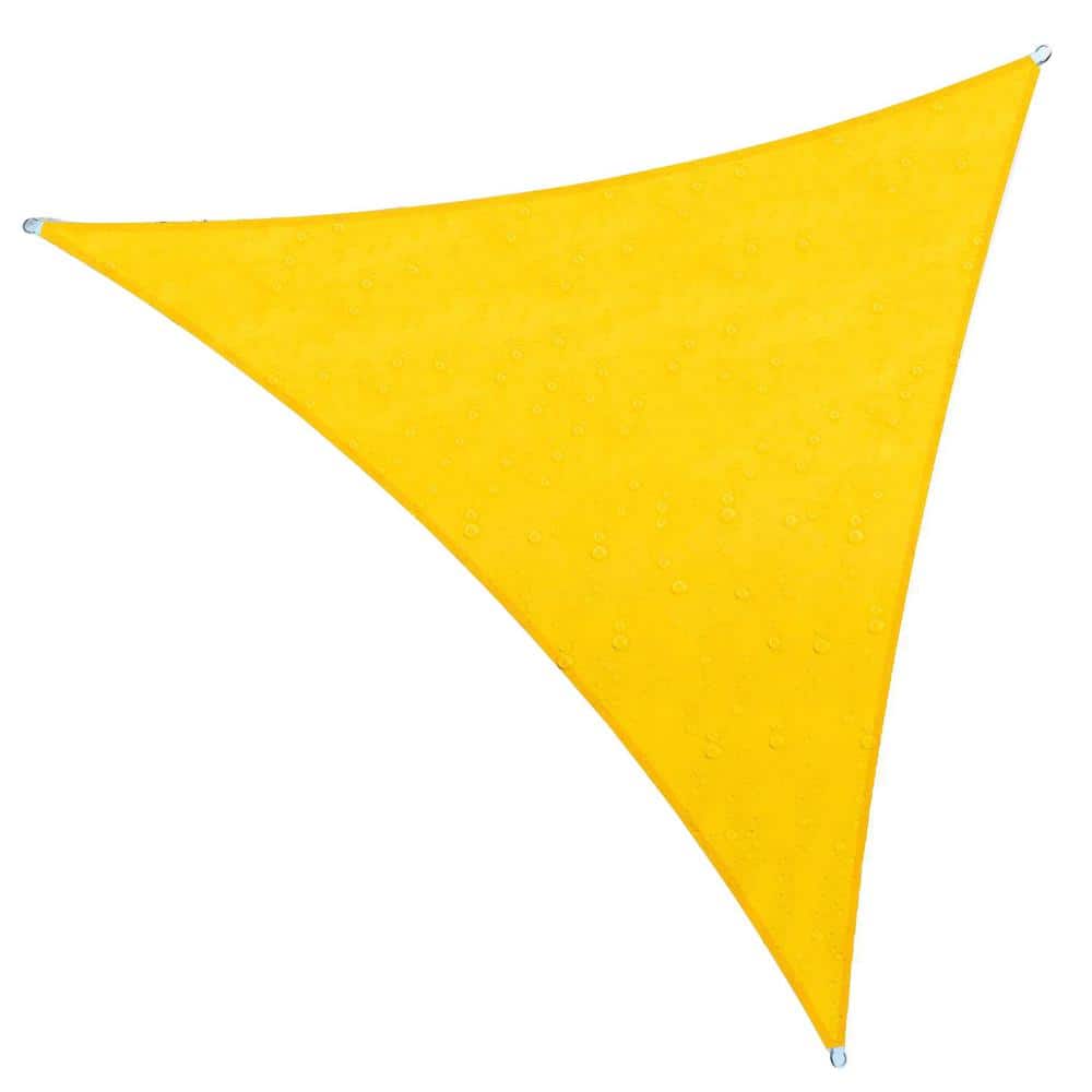 Large Yellow Waterproof Triangle Patio Shade Sail