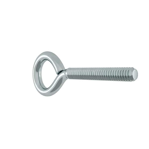 Hampton 02-3456-236 Zinc-Plated Steel Eyebolt 1/4x2 L in Pack of 10 with Nut 