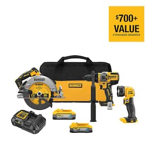 20V MAX Lithium-Ion Cordless 3-Tool Combo Kit with 5.0 Ah Battery and 1.7 Ah Battery