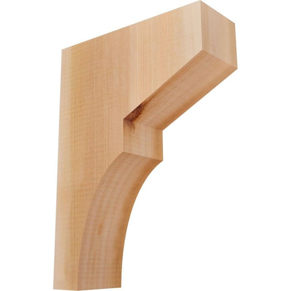 Ekena Millwork 3-1/2 in. x 10 in. x 14 in. Western Red Cedar Monterey Smooth Corbel