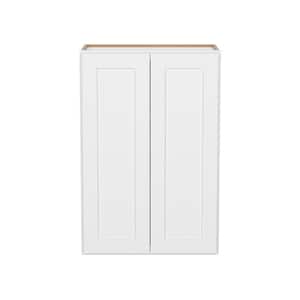 Easy-DIY 24 in. W x 12 in. D x 36 in. H Ready to Assemble Wall Kitchen Cabinet in Shaker White 2-Doors-2 Shelves