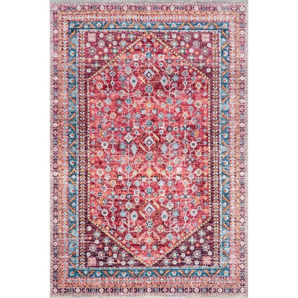 RUGS USA Prabal Gurung Sunsari Geometric Machine Washable Pink 10 ft. x 13 ft. Area Rug