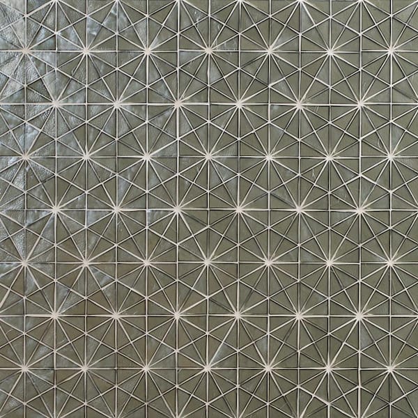 MSI Take Home Tile Sample - Stella Grigia 6 in. x 6 in. x 6 mm Hand Crafted Glass Mosaic Wall Tile