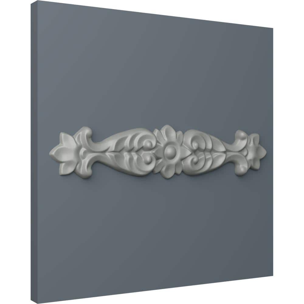 Primed White Polyurethane Flower Center Applique Onlay