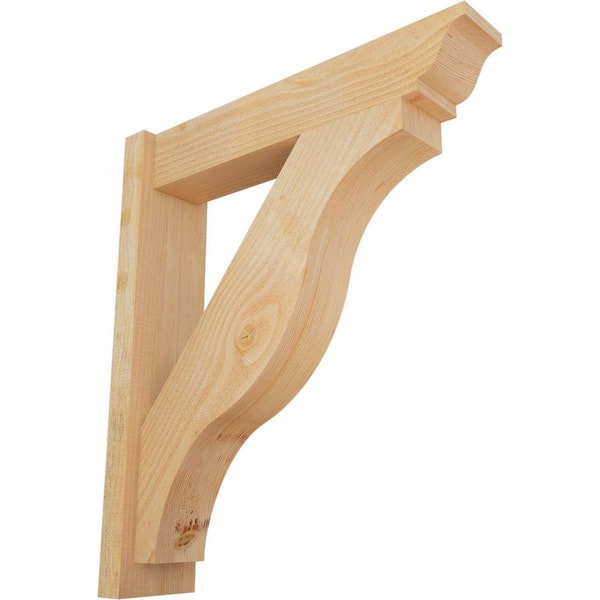 Ekena Millwork 6 in. x 30 in. x 26 in. Douglas Fir Fuston Traditional Rough Sawn Outlooker