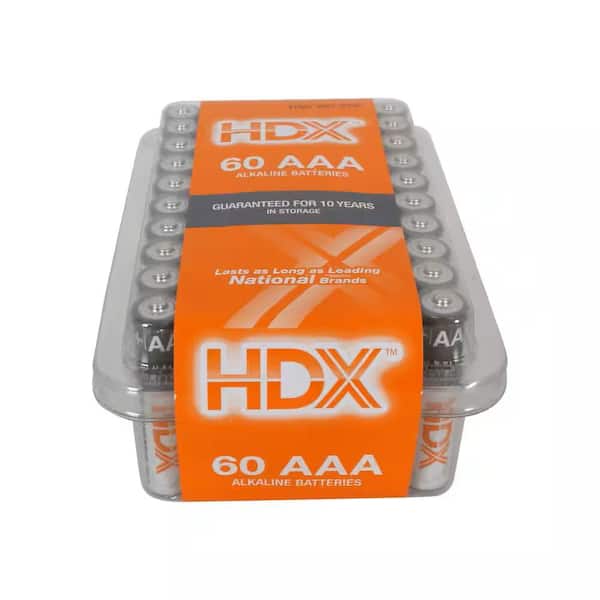 HDX AAA Alkaline Battery (60-Pack) 7171-60QP - The Home Depot