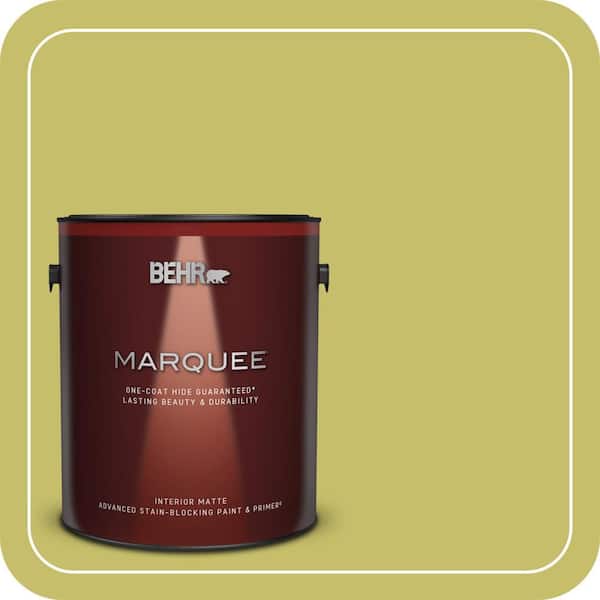 BEHR MARQUEE 1 gal. #P350-5 Go Go Lime Matte Interior Paint & Primer