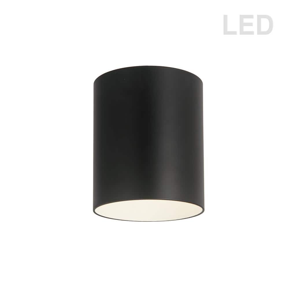 Echo 6 in. 12-Watt Matte Black LED Flush Mount