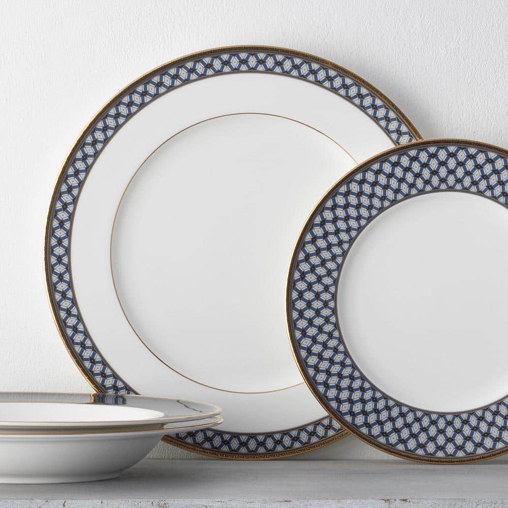 Blueshire Gold Trim 5-Piece Porcelain Place Setting