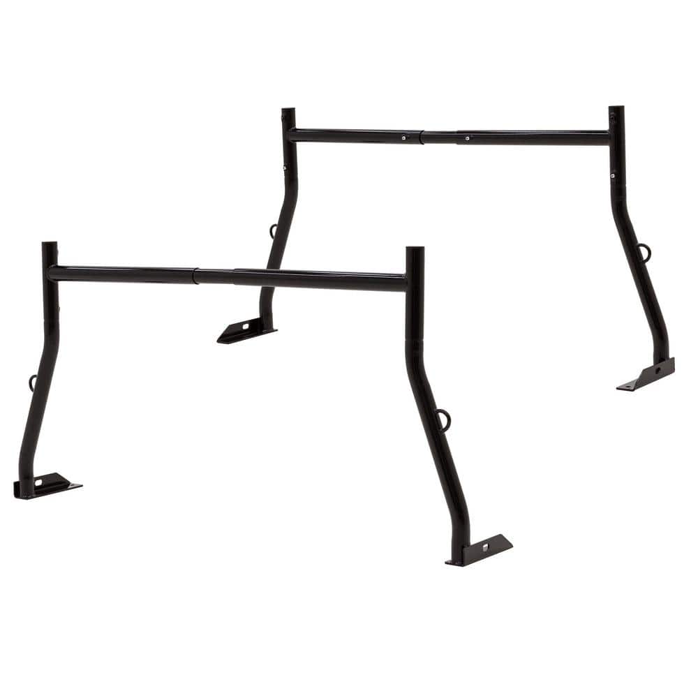 Adjustable Black Powder-Coat Steel Utility Rack for Trucks