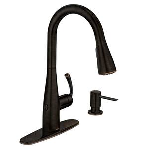 Essie Touchless 1-Handle Pull-Down Sprayer Kitchen Faucet with MotionSense Wave and Power Clean in Mediterranean Bronze