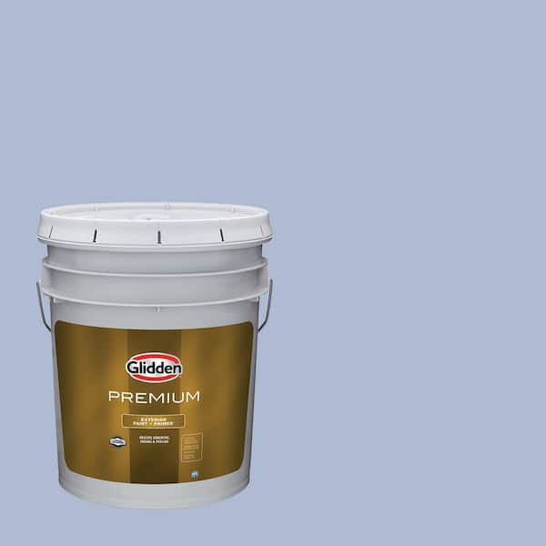 Glidden Premium 5 gal. PPG1164-4 Dreamy Semi-Gloss Exterior Latex Paint