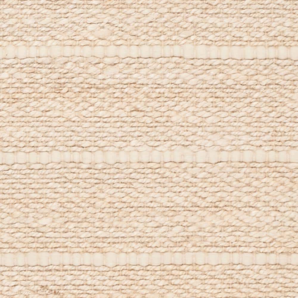 Ivory Handwoven Wool Flat Woven Area Rug 3' x 5'