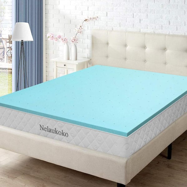 BedsPick Memory Foam 2 in. Twin Mattress Topper, Ventilated Gel Foam Mattress Pad
