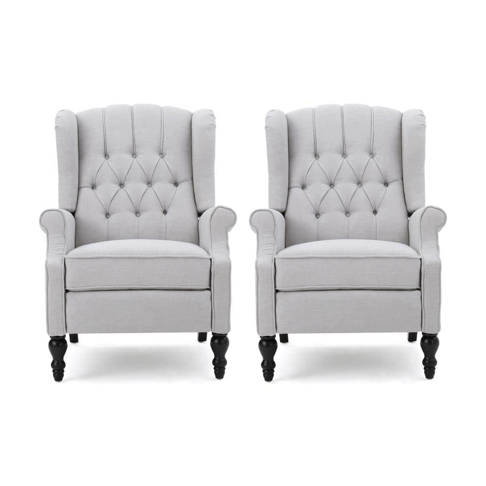 Light Gray Cozy Light Gray Recliner Sofa Chair with Lumbar Support and  Tufted Back - On Sale - Bed Bath & Beyond - 38338737