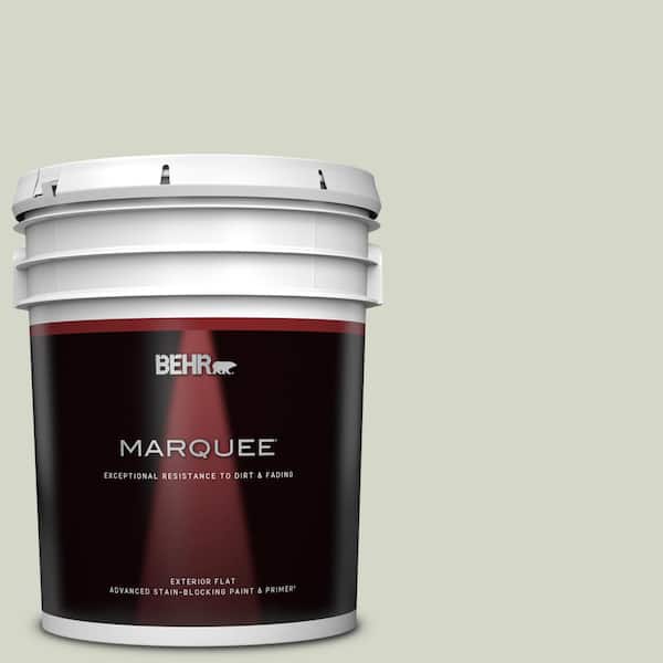 BEHR MARQUEE 5 gal. #QE-33 Natural Spring Flat Exterior Paint & Primer