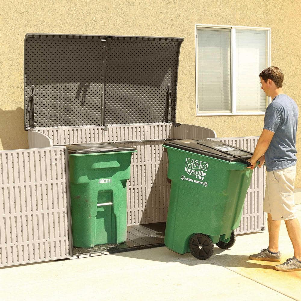 Tan and Brown Heavy Duty Horizontal Storage Shed