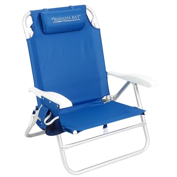 Old Bahama Bay Reclining Aluminum Backpack Beach Chair in Blue BC-1019 ...
