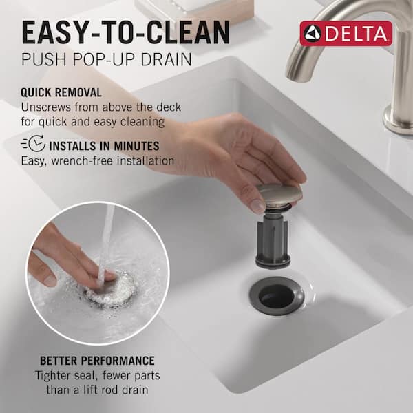 Pierce 8 in. Widespread 2-Handle Bathroom Faucet in SpotShield Brushed Nickel