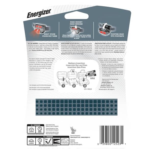 Energizer Vision ULTRA Focus HEAD TORCH 3 AAA Energizer batteries 400lm bright 