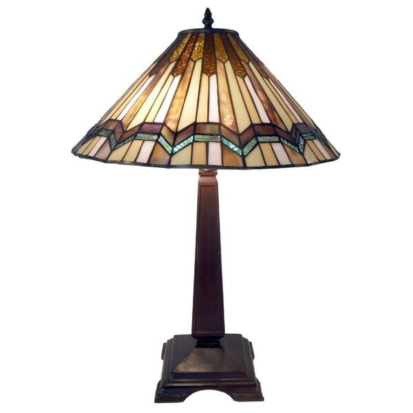 Warehouse of Tiffany 24 in. Arrow Head Amber Brown Table Lamp