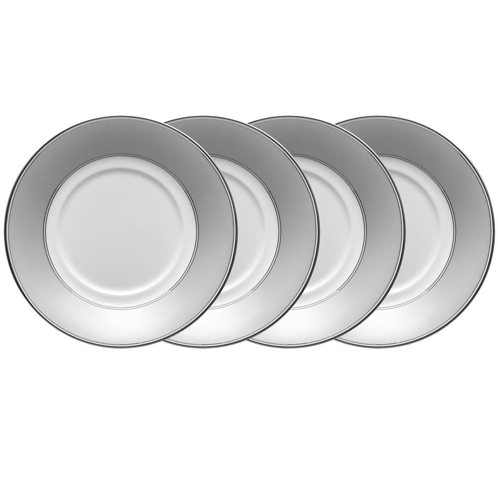 Noritake Eternal Palace 6 in. (Platinum) Porcelain Saucers, (Set of 4)