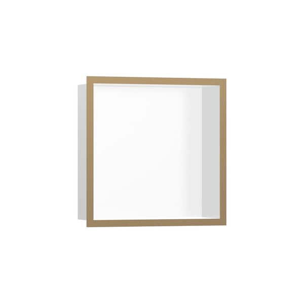 Hansgrohe XtraStoris Individual 15 in. W x 15 in. H x 4 in. D Stainless Steel Shower Niche in Brushed Bronze