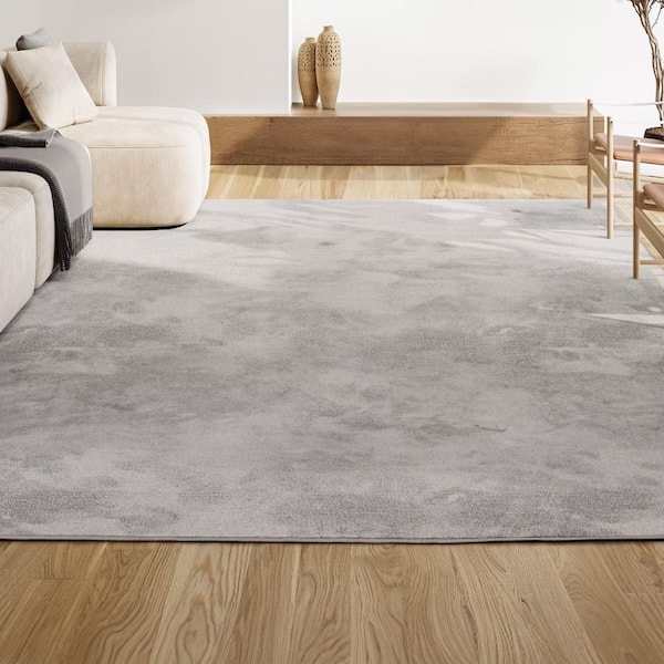 JONATHAN Y Haze Solid Low-Pile Ivory 8 ft. x 10 ft. Area Rug